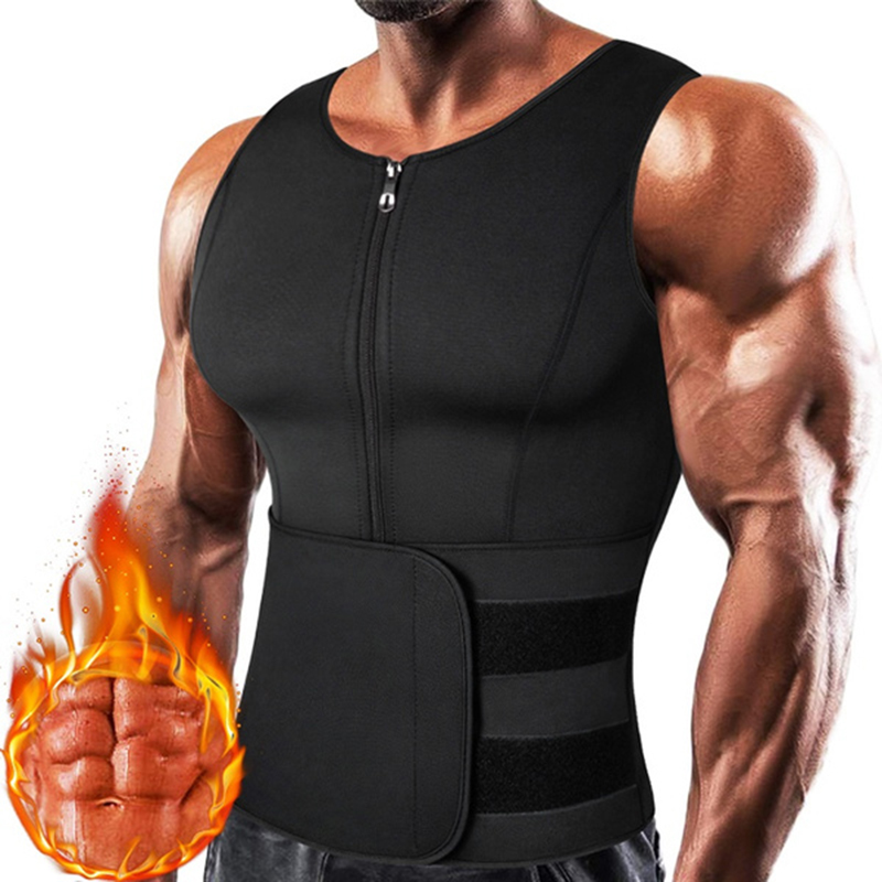 Crossfit Weight Vest - 남성 네오프렌 사우나 지퍼 허리 트레이너