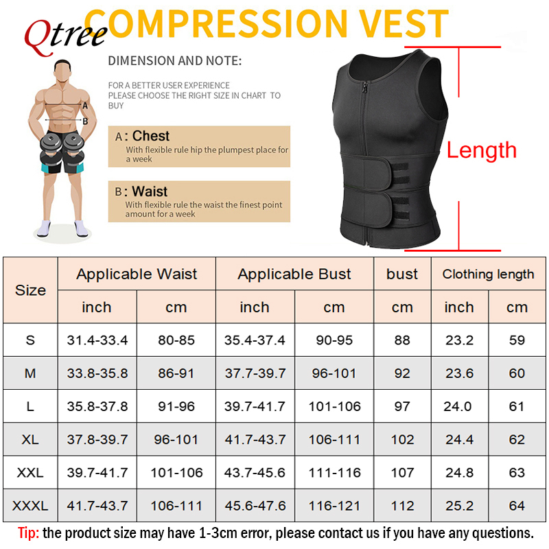 Qtree 네오프렌 바디 셰이퍼 조끼 남성용, 슬리밍  - Crossfit Weight Vest 리뷰 및 가격
