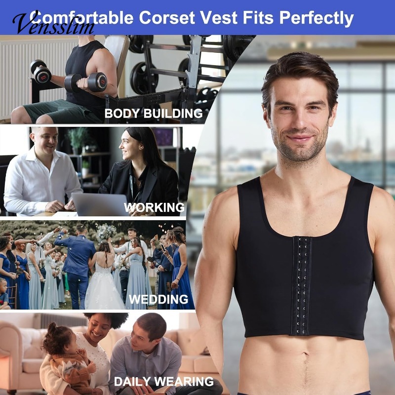 벤슬림 남성용 여성형 유방증 압박 푸쉬업 코르셋 체스트 - Crossfit Weight Vest 리뷰 및 가격
