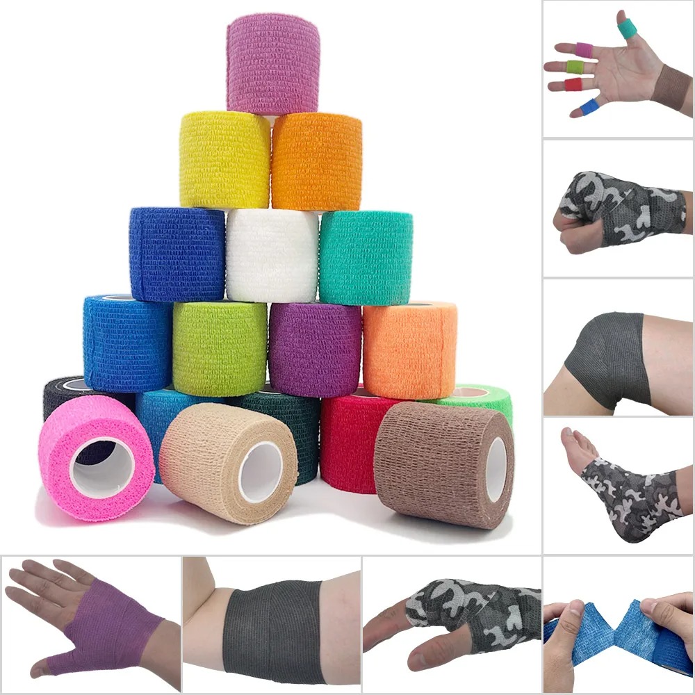 다채로운 운동 랩 테이프, 자체 접착 탄성 붕대, El - Finger Tape Athletic 리뷰 및 가격